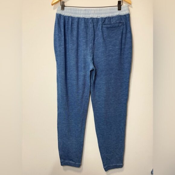 Faherty Heather Blue Joggers with Light Gray Trim - Picture 4 of 8